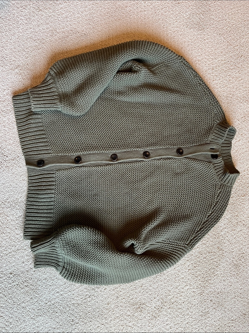 Alex Mill Olive Green Nico Chunky Button-Front Cardigan